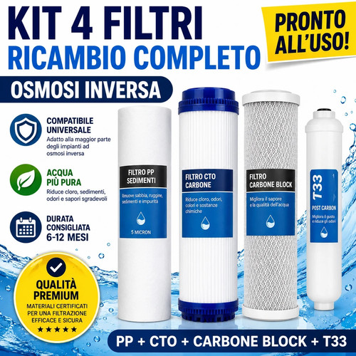 Kit filtri osmosi inversa - filtri,