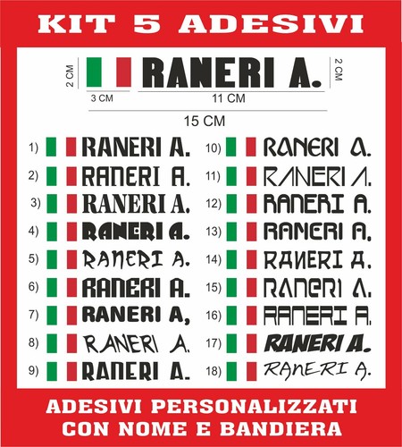 Adesivi nome bandiera - adesivi,