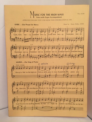 Music for high mass voice - for,
