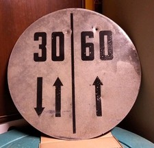 Segnale stradale per veicoli militari Carri Armati E.I. Esercito Italiano 1969