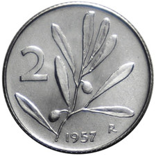 2 LIRE 1957 - ULIVO -