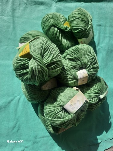 Lotto 500 grammi filato verde - 500,