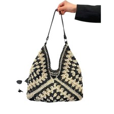 Borsa hobo intrecciata paglia