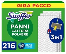 Swiffer Panni Cattura Polvere 216 Panni Microfibra Dry Cattura Polvere Sporco