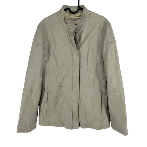 Giacca biker pelle grigia - giacca, in