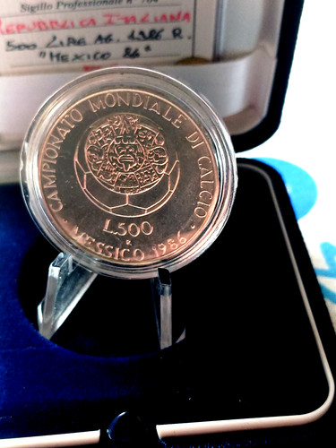Italia 500 lire argento - lire, 1986