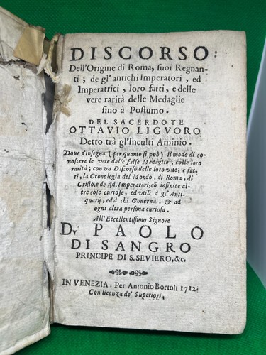 1712 ottavio liguoro discorso - 1712,