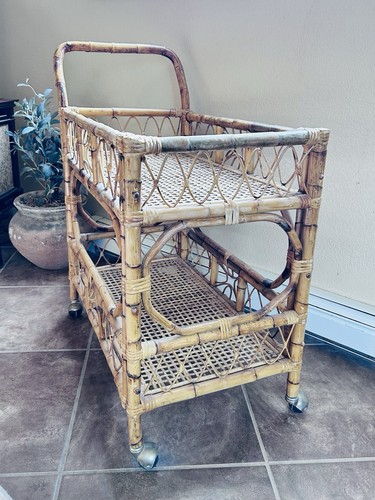 Vintage tier bamboo rattan - 2,