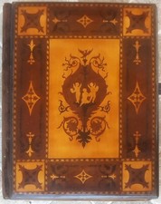 porta carte antico sorrento legno sorrentino primi del '900 lucidato gommalacca