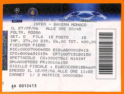 C2352 vecchio biglietto - c2352-,