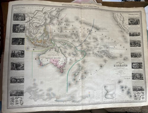 Mappa 1860 oceania australia - mappa,