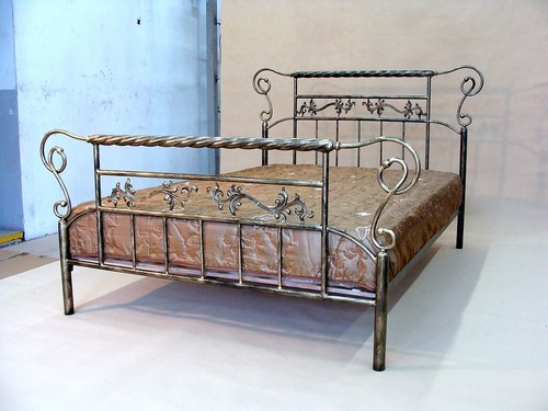 Letto metallo vesuvio con rete - letto,