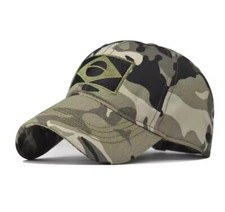 Cappello baseball Uomo, Camouflage con bandiera Brasile, Taglia Unica