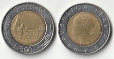 Moneta 500 Lire Italia 1995