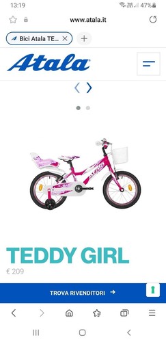 Bicicletta atala teddy - bicicletta,