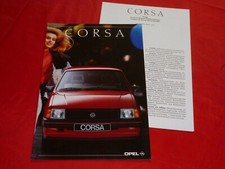 Opel Corsa A City Swing GL GSi depliant brochure depliant folleto del 1989