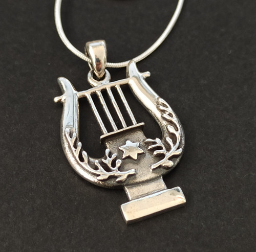 Collana arpa argento davide - collana,