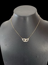 Collier motif entrelacé Argent, 925- Vermeil vintage Swarovski -Marque Airoldi