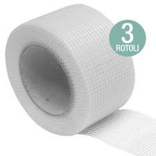 Nastro a rete adesivo fibrato fibra di vetro rinforzo intonaco cartongesso bianc