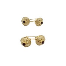 set of 4 buttons in gold