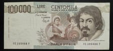 100000 LIRE CARAVAGGIO 1°