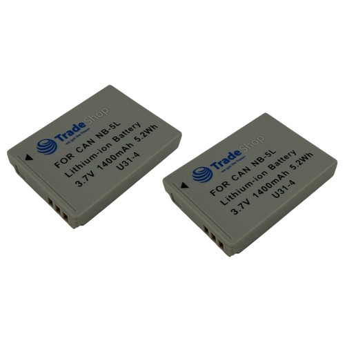 Batteria 1400mah per canon - 2x,