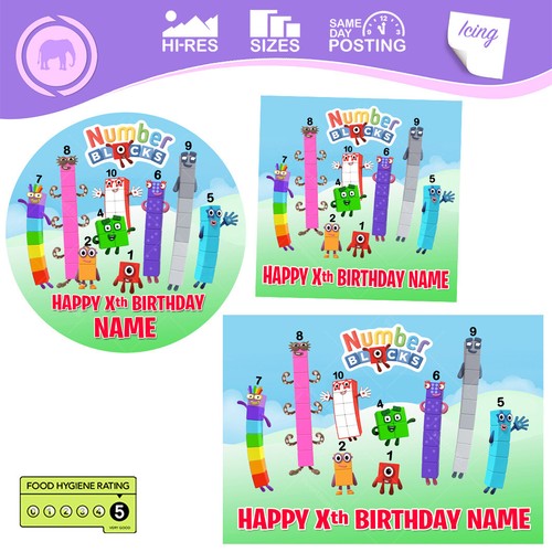 Numeri blocchi cake topper - numeri,