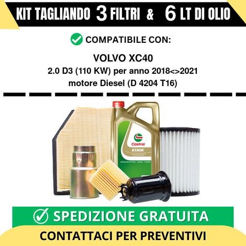 Tagliando per volvo - per, xc40
