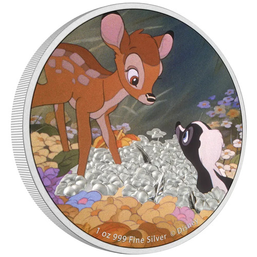 Moneta argento disney bambi - argento,