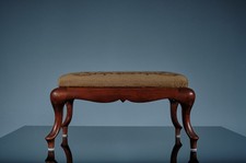 Sgabello poggiapiedi vintage antico