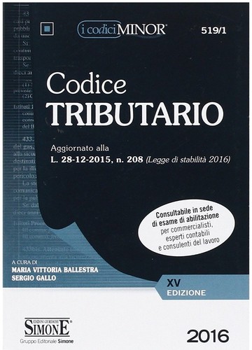 Codice tributario ediz - tributario, minor