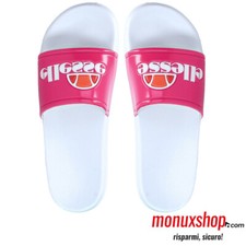EL01W70401 CIABATTE ELLESSE DUKE BIANCO ROSA PANTOFOLE DONNA IN GOMMA