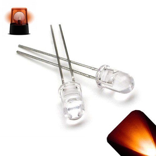 Led 5mm arancione ambra - 50, x