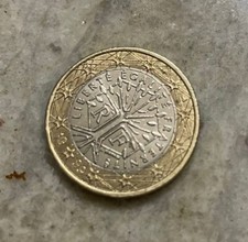 moneta 1 euro rara francese “liberté egalité fraternité” 1999 con errore conio