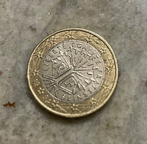 Moneta euro rara francese - moneta, 1