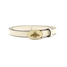 Gucci Enamel Buckle White