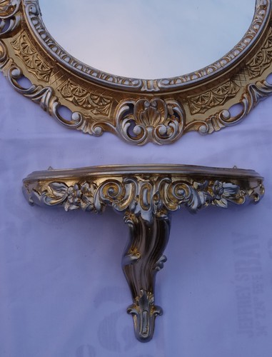 Specchio muro console - muro, oro