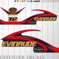 Adesivo decalcomania fuoribordo Evinrude 175cv Ficht RAM iniezione 2001 blu cappuccio