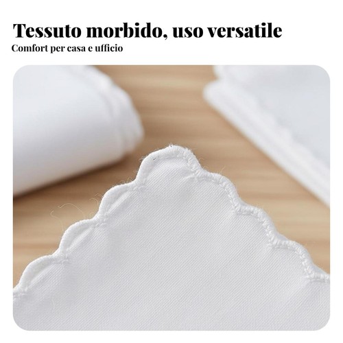 Fazzoletto bianco cotone - bianco, in