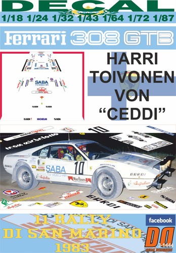 Decal ferrari 308 gtb harri - decal,