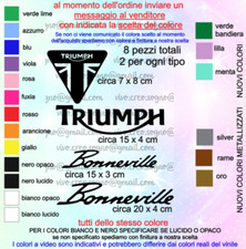 kit 8 pezzi adesivi triumph