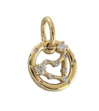 Nuovo Ciondolo 100% Autentico PANDORA 14K Oro Pl Capricorno Zodiaco 762720C01