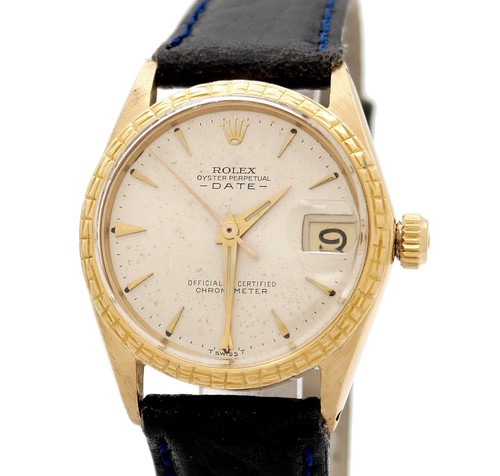 Rolex date ref 6638 oro - date, pelle