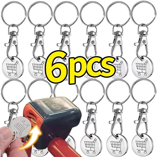 Trolley coin keyring - trolley,
