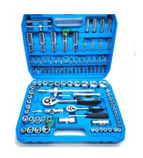 VALIGIA SET 108 PEZZI CHIAVI A BUSSOLA TORX ESAGONALE VANADIUM CON CRICCHETTO