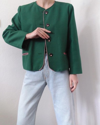 Giacca verde elegante taglio
