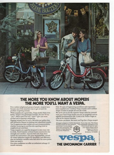 Pubblicità ciclomotore vespa - ciclomotore,