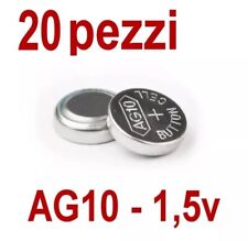 20 PILE ALKALINE AG10 LR1130 LR1131 LR54 1,5V BOTTONE PILA OROLOGIO BATTERIE