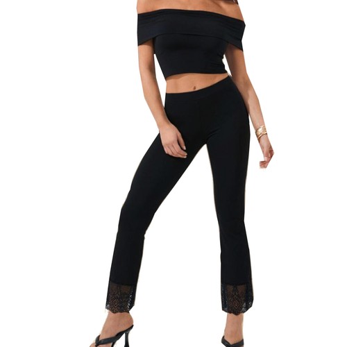 Leggings donna con - pizzo, sul