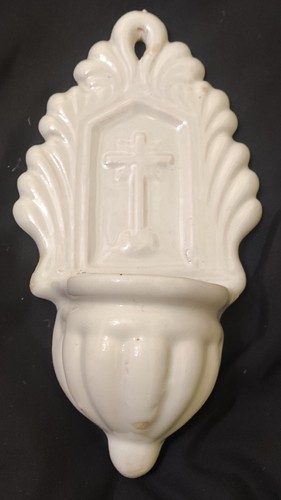 Acquasantiera maiolica - acquasantiera,